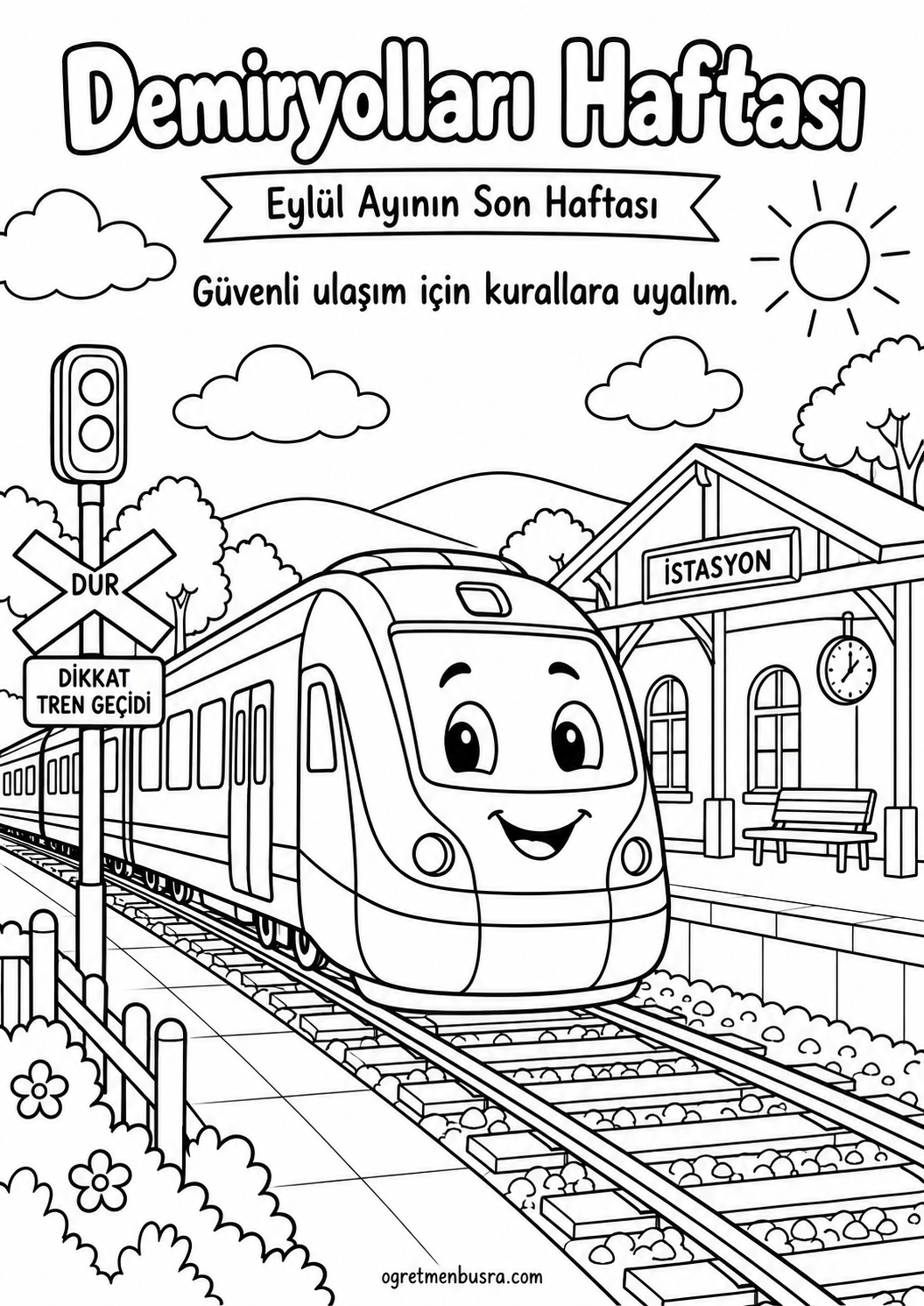 Demiryolları Haftası Boyama Etkinliği – Tren Boyama Sayfası