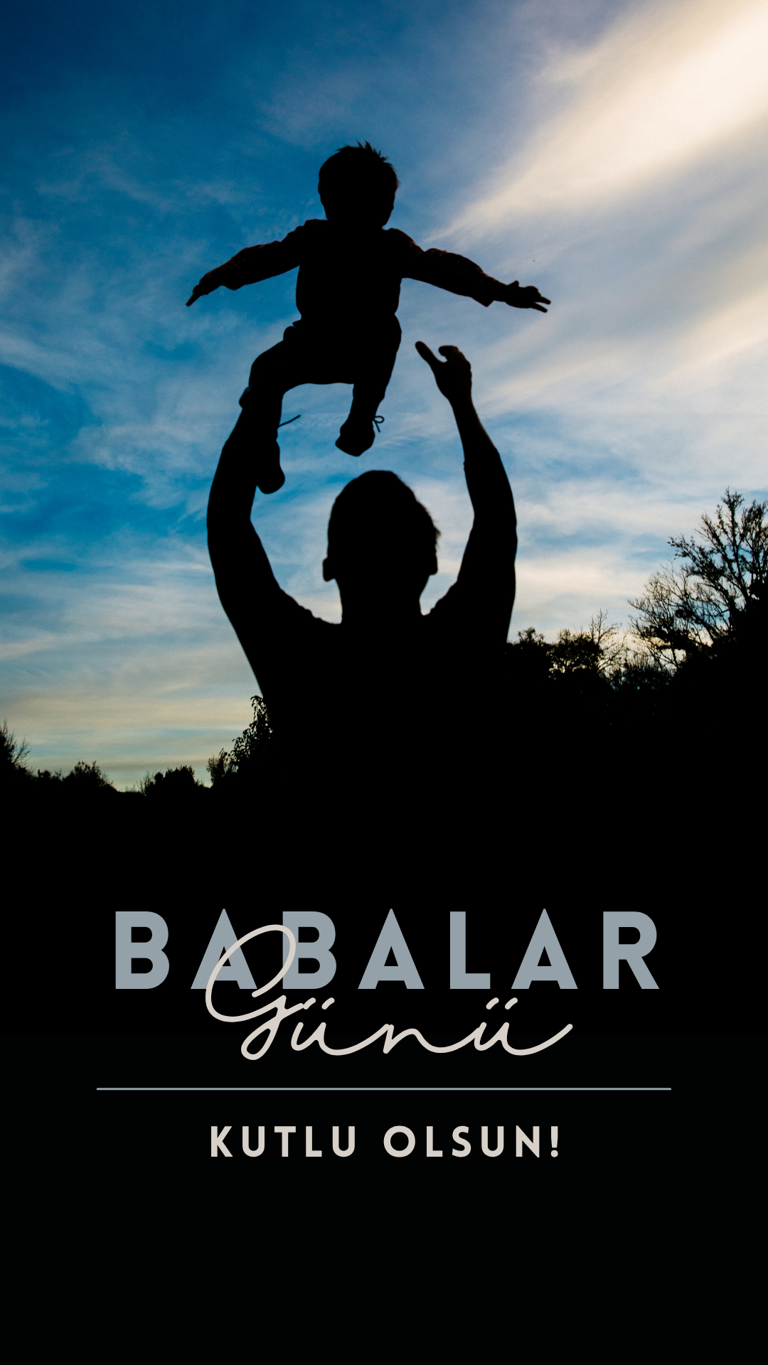 Babalar Günü Instagram Hikayesi Şablonu PNG | Ters Işık Fotoğraflı Tasarım