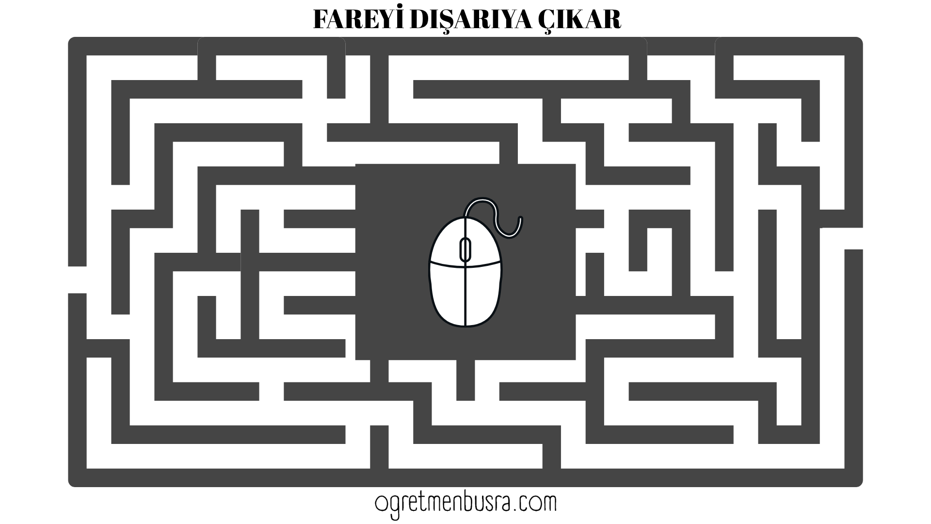 Mouse Kaçırma Labirenti | Kodlama ve Algoritmik Düşünme Etkinliği PNG
